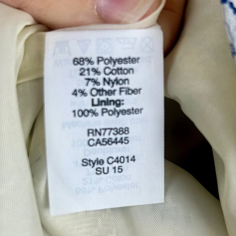 J.Crew Factory  Women Skirt Size 10 A-Line Geometric Print Career Party Metallic